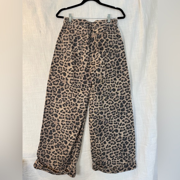 Anthropologie Pilcro leopard print Wide-Leg denim - Picture 7 of 12